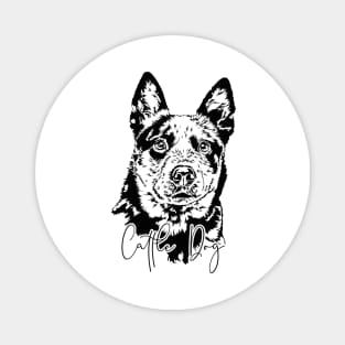 Funny Cattle Dog lover dog portrait Magnet